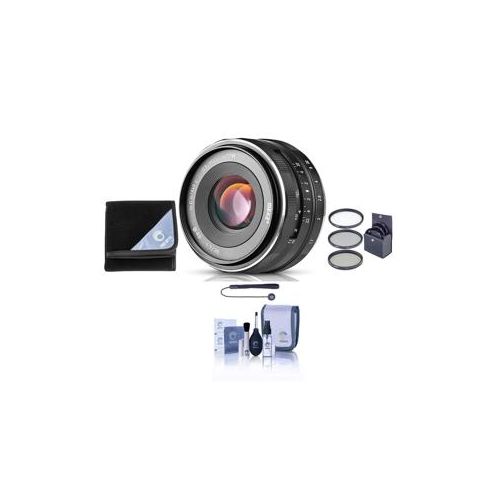  Adorama Meike 35mm f/1.7 Lens for Canon EF-M, Black - With Free Accessory Bundle 19540001 A