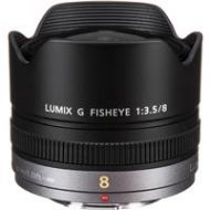 Adorama Panasonic Lumix G Fisheye 8mm f/3.5 Lens for Micro Four Thirds H-F008