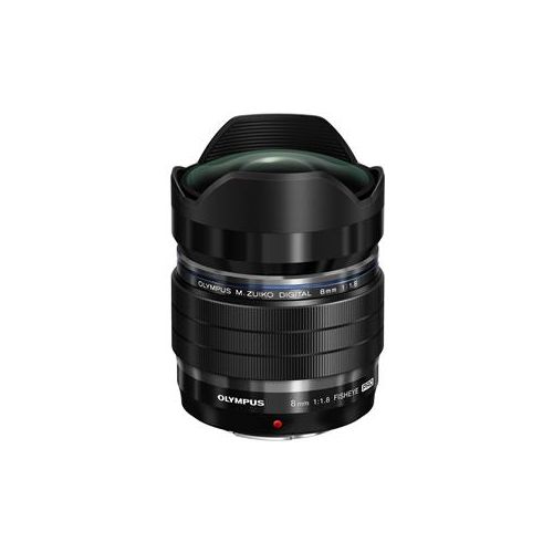  Adorama Olympus M. Zuiko Digital ED 8mm f/1.8 Fisheye Pro Lens, Black, for Micro 4/3 V312030BU000