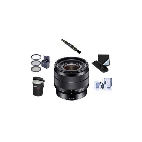  Adorama Sony 10-18 F/4 OSS E-Mount Lens with Accessory Bundle SEL1018 KA