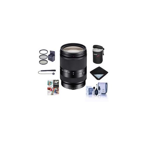  Adorama Sony E 18-200mm f/3.5-6.3 OSS LE E-Mount Lens w/Accessory Bundle SEL18200LE NK