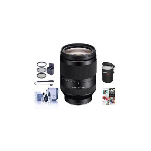  Adorama Sony FE 24-240mm F3.5-6.3 OSS E-Mount Lens w/Free Accessory Bundle SEL24240 NK