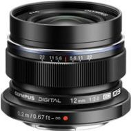 Adorama Olympus M.Zuiko Digital 12mm F/2 Lens f/Micro 4/3 System - Black V311020BU001