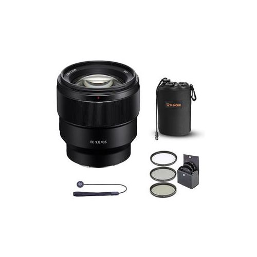  Adorama Sony FE 85mm F1.8 E-Mount Lens With free Accessory Bundle SEL85F18/2 A