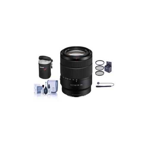  Adorama Sony 18-135mm f/3.5-5.6 OSS E-Mount Lens With Free Accessory Bundle SEL18135 A