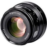 Adorama Brightin Star 35mm F1.2 APS-C Aperture Prime Lens for Fuji FX Cameras, Black BS3512FXBLK