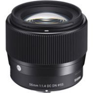 Adorama Sigma 56mm f/1.4 DC DN Contemporary Lens for Sony E-mount Cameras, Black 351965