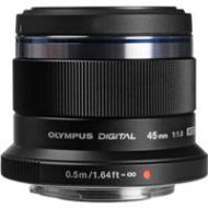 Adorama Olympus M. Zuiko Digital 45mm f/1.8 Lens for Micro 4/3, Black V311030BU000