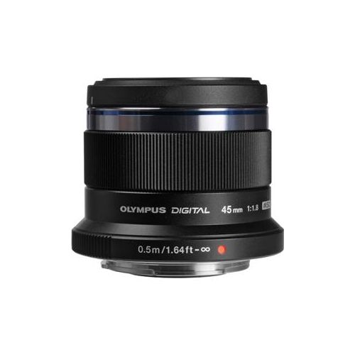  Adorama Olympus M. Zuiko Digital 45mm f/1.8 Lens for Micro 4/3, Black V311030BU000