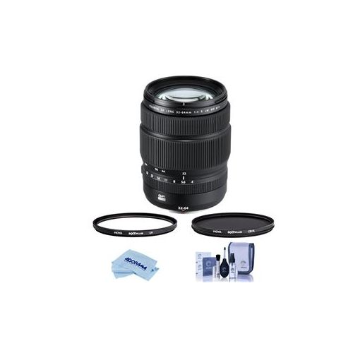  Adorama Fujifilm GF 32-64mm f/4 R LM WR Wide-Angle Zoom Lens With Hoya Filter Kit 600018214 F