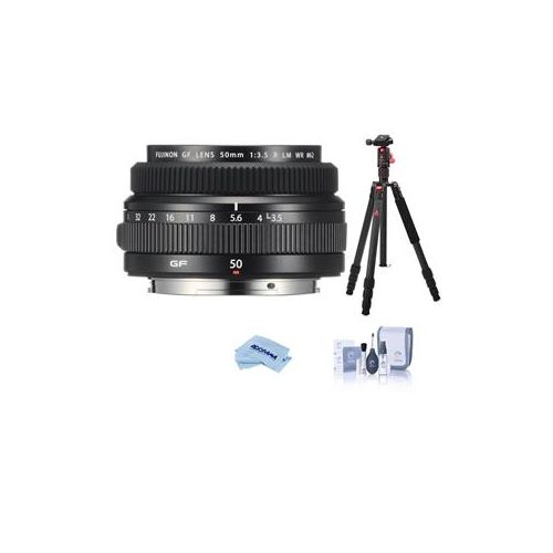  Adorama Fujifilm FUJINON GF 50mm F/3.5 R LM WR Lens for GFX Medium System W/ Tripod KIT 600021097 T