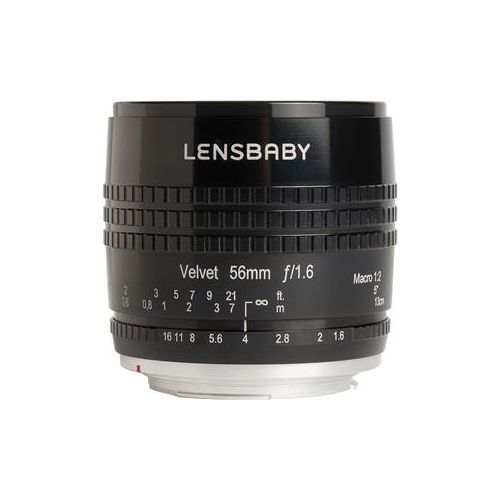  Adorama Lensbaby Velvet 56, 56mm f/1.6 Macro Lens for Micro 4/3 Cameras LBV56BM