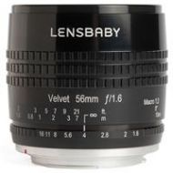 Adorama Lensbaby Velvet 56, 56mm f/1.6 Macro Lens for Canon EF - Black Finish LBV56BC