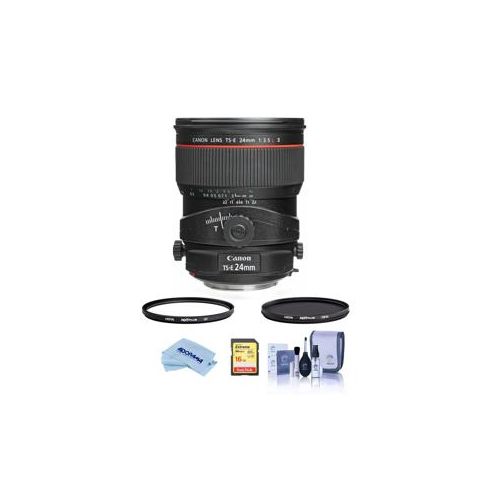  Adorama Canon TS-E 24mm f/3.5L II Tilt-Shift Lens with Filter Bundle 3552B002 F