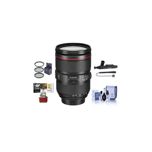  Adorama Canon EF 24-105mm f/4L IS II USM Lens with Free Basic Accessory Bundle (Mac) 1380C002 AM