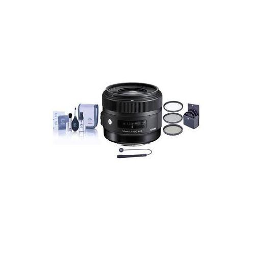  Adorama Sigma 30mm f/1.4 DC HSM ART Lens for Nikon DSLR Cameras with Accessory Bundle 301-306 K