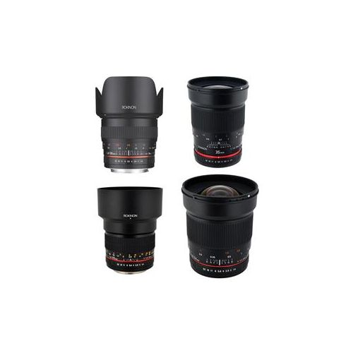  Adorama Rokinon 24mm f/1.4/ 35mm f/1.4/ 50mm f/1.4/ 85mm f/1.4 for Canon DSLR RK24M-C 355085