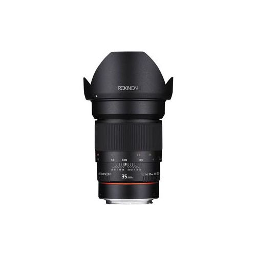  Adorama Rokinon 35mm F1.4 Aspherical Lens with AE (Auto Exposure) for Canon DSLR Cameras AE35MC