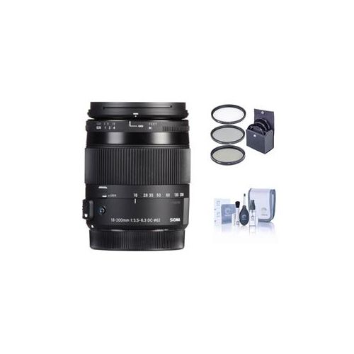  Adorama Sigma 18-200mm f/3.5-6.3 DC Macro HSM Lens for Sony DSLRs w/Accessories 885-205 A