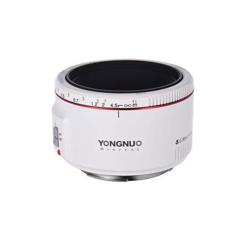  Adorama Yongnuo YN 50mm f/1.8 II Lens for Canon EOS Cameras - White YN50MM1.8IIFCANONW