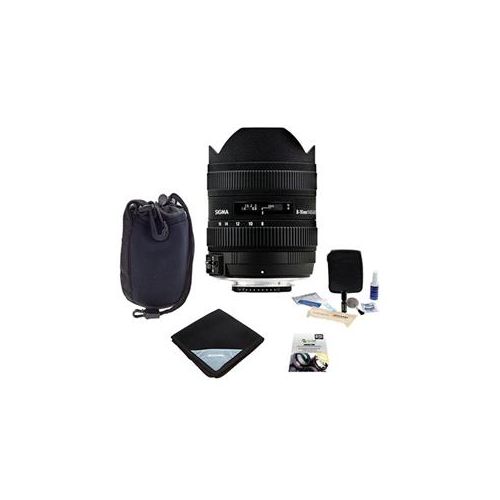  Adorama Sigma 8-16mm f/4.5-5.6 DC HSM Lens for Nikon DSLR, USA w/Accessory Bundle 203306 A