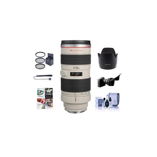  Adorama Canon EF 70-200mm f/2.8L USM Lens with Free Basic Accessory Bundle (PC) 2569A004 NK