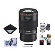 Adorama Canon EF 100mm f/2.8L Macro IS USM Lens with Free Basic Accessory Bundle (PC) 3554B002 NK