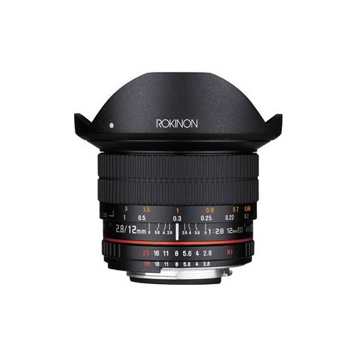  Adorama Rokinon 12mm F2.8 Full Frame Fisheye Lens for Nikon F Mount with AE Chip Mount 12M-N