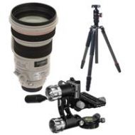 Adorama Canon EF 200mm f/2L IS USM Lens W/FotoPro X-Go Carbon Fiber Tripod/Gimbal Head 2297B002 T