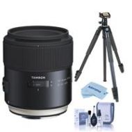 Adorama Tamron SP 45mm f/1.8 Di VC USD Lens for Nikon F Mount W/Slik Sprint Pro Tripod AFF013N-700 T