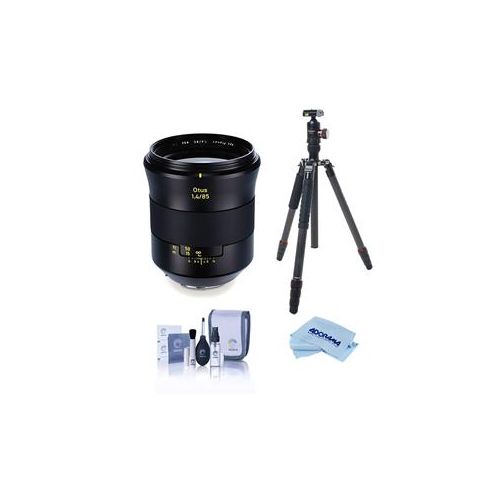  Adorama Zeiss 85mm f/1.4 Apo Plnr ZE Manual Focus Lens F/Canon EOS W/FotoPro X-Go Tripod 2040-292 T