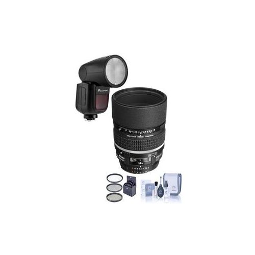  Adorama Nikon 105mm f/2 AF-D DC NIKKOR Telephoto Lens USA Warranty W/FP Zoom Li-on Flash 1932 FL