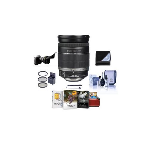  Adorama Canon EF-S 18-200mm f/3.5-5.6 IS Lens with Free Basic Accessory Bundle (Mac) 2752B002 AM