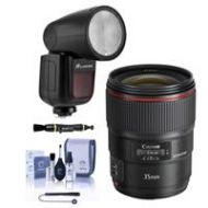 Adorama Canon EF 35mm f/1.4L II USM Lens - With Flashpoint Zoom Li-on X R2 TTL Flash Kit 9523B002 FL