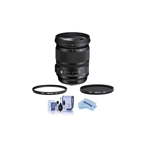  Adorama Sigma 24-105mm f/4.0 DG OS HSM ART Lens for Nikon F - Hoya XTP UV & CPL Filters 635-306 F