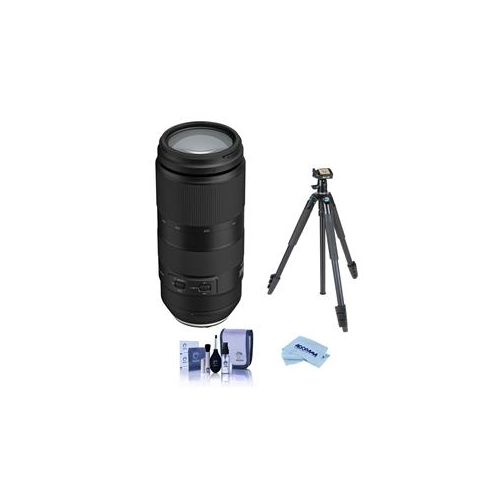  Adorama Tamron 100-400mm f/4.5-6.3 Di VC USD Lens for Nikon F Mount W/Slik Sprint Tripod AFA035N-700 T