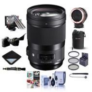 Adorama Sigma 40mm f/1.4 DG HSM ART Lens for Nikon DSLR Cameras W/ Accessory Bundle 332955 B