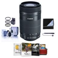 Adorama Canon EF-S 55-250mm f/4-5.6 IS STM Lens with Free Basic Accessory Bundle (Mac) 8546B002 AM