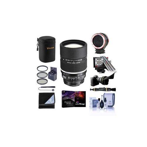  Adorama Nikon 135mm f/2 AF-D DC NIKKOR Lens with Hood, USA With Pro Accessory Bundle 1935 AB