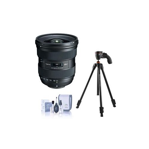  Adorama Tokina ATX-i 11-16mm CF F/2.8 Lens for Nikon SLR Cameras - With Tripod Kit ATX-I-AF116CFN T