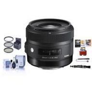 Adorama Sigma 30mm f/1.4 DC HSM ART Lens for Canon EOS DSLR Cameras w/Accessory Bundle 301-101 AM