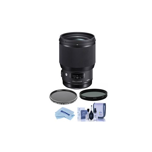  Adorama Sigma 85mm f/1.4 DG HSM ART Lens for Canon EOS DSLRs With Bower Filter Kit 321954 F