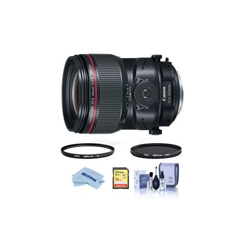  Adorama Canon TS-E 50mm f/2.8L Macro Lens with Filter Bundle 2273C002 F