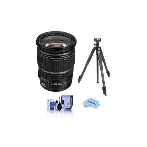  Adorama Canon EF-S 17-55mm f/2.8 IS USM Lens with Tripod Bundle 1242B002 T