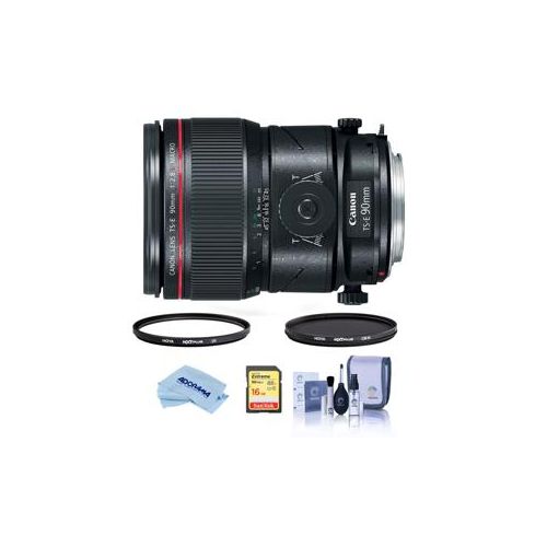  Adorama Canon TS-E 90mm f/2.8L Macro Lens with Filter Bundle 2274C002 F