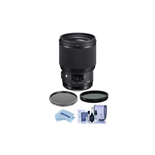  Adorama Sigma 85mm f/1.4 DG HSM ART Lens for Nikon DSLRs - With Bower Filter Kit 321955 F