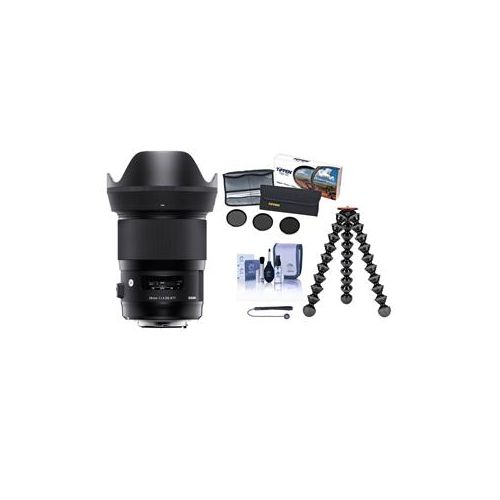  Adorama Sigma 28mm f/1.4 DG HSM ART Lens for Sigma DSLR Cameras , Black W/ACC BUNDLE 441956 T