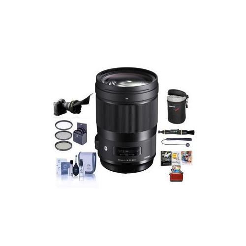  Adorama Sigma 40mm f/1.4 DG HSM ART Lens for Sigma DSLR Cameras W/Free Mac Acc KIt 332956 AM