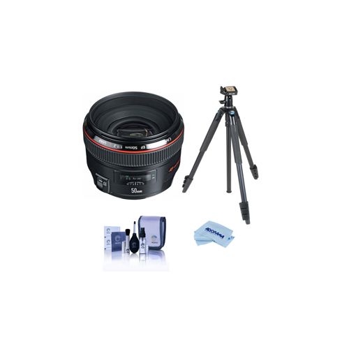  Canon EF 50mm f/1.2L USM Lens with Tripod Bundle 1257B002 T - Adorama