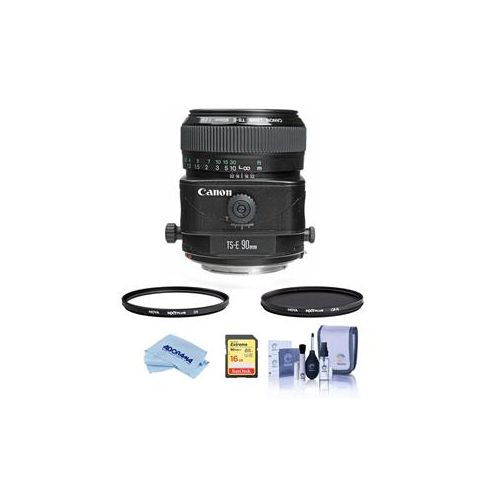  Adorama Canon TS-E 90mm f/2.8 Tilt-Shift Lens with Filter Bundle 2544A003 F